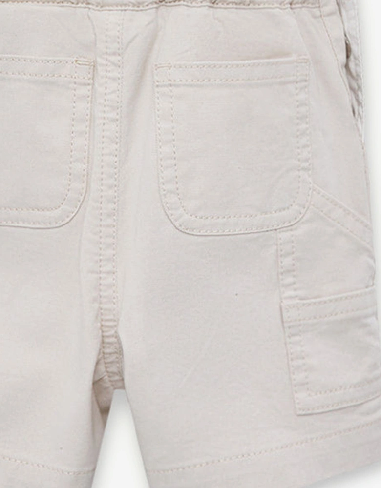 Enfant Baby Boys Logo Dungarees in Ivory