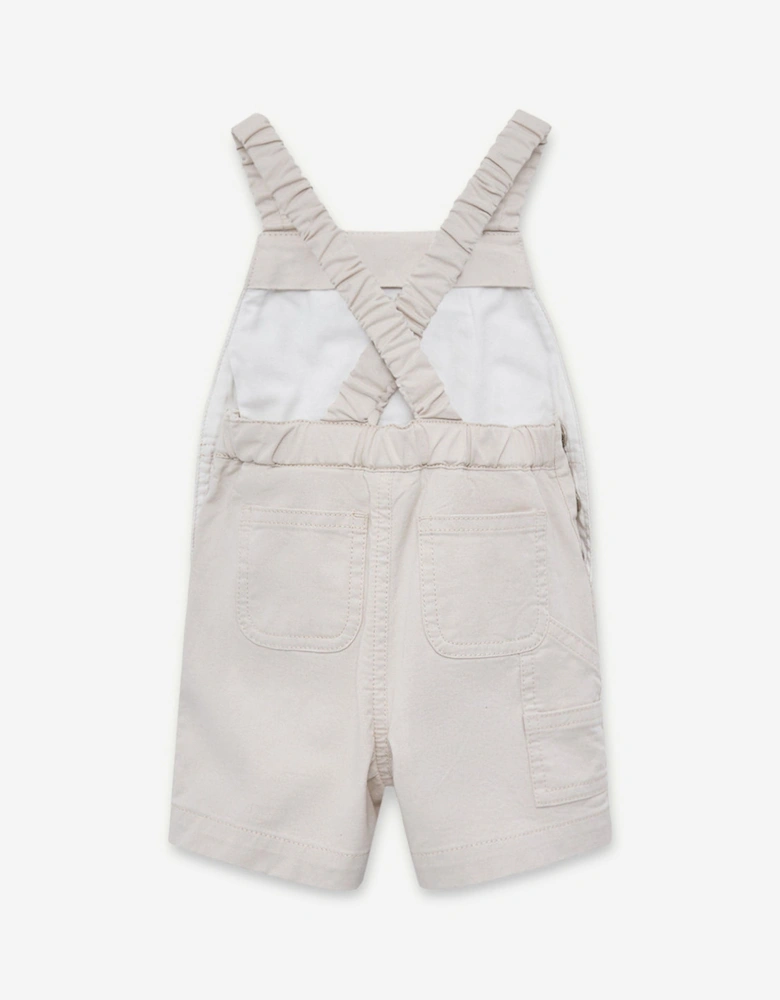Enfant Baby Boys Logo Dungarees in Ivory