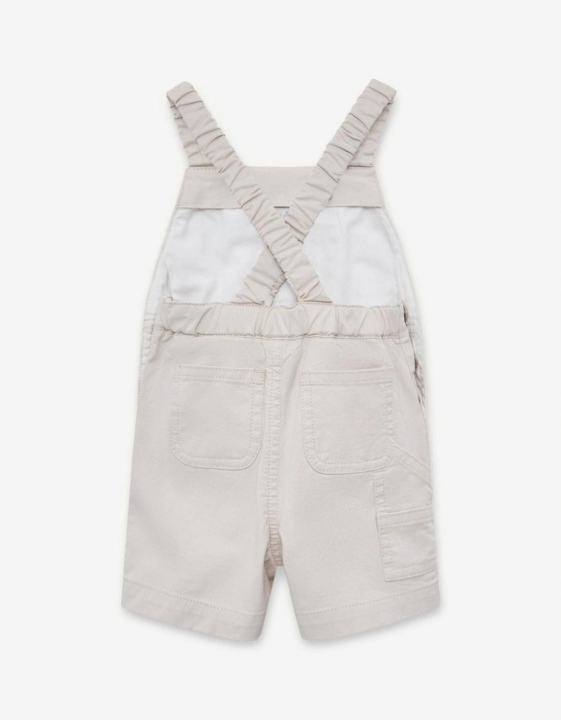 Enfant Baby Boys Logo Dungarees in Ivory