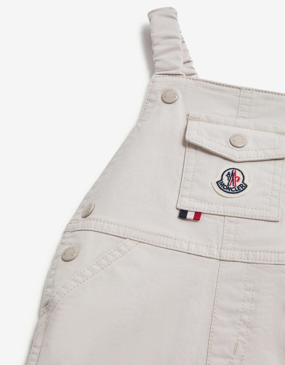 Enfant Baby Boys Logo Dungarees in Ivory