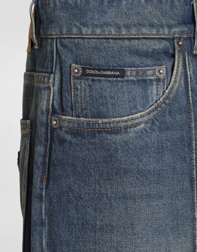 VINTAGE DENIM PLAQUE JEANS