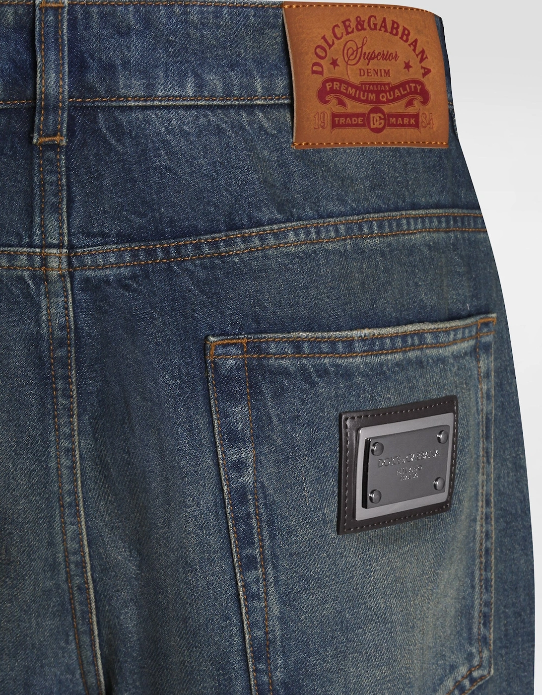 VINTAGE DENIM PLAQUE JEANS