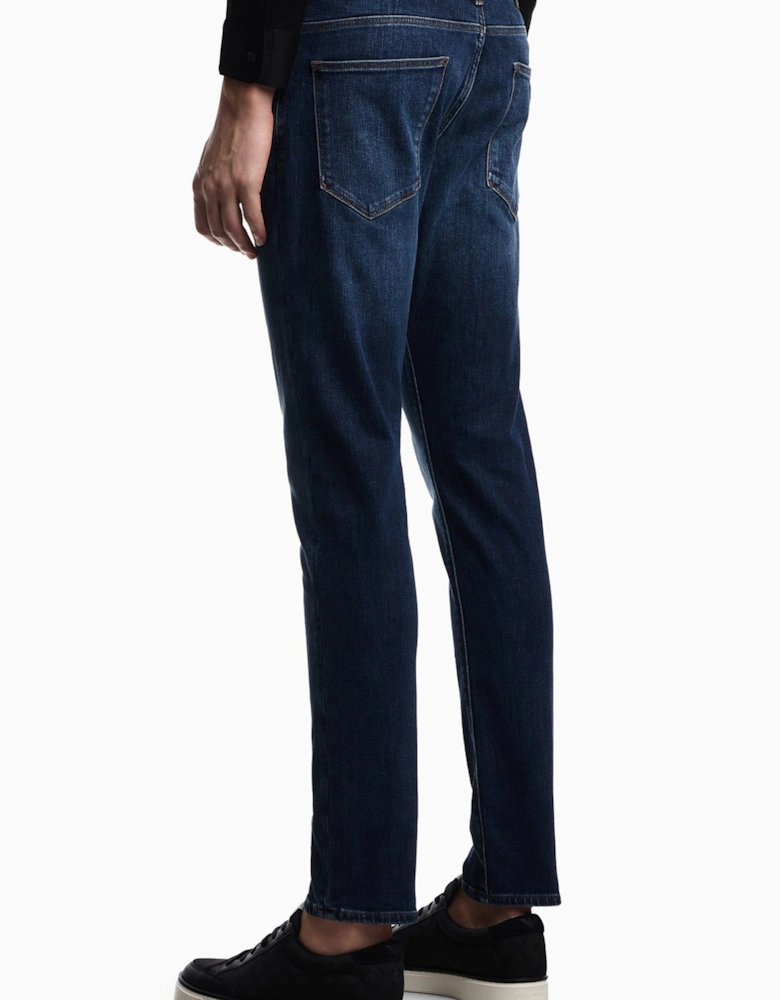 Washed 5 Pocket Jeans Navy