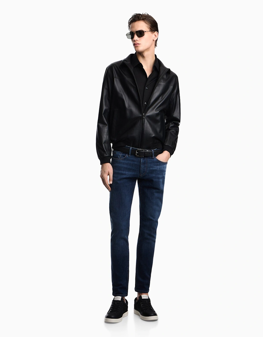 Washed 5 Pocket Jeans Navy