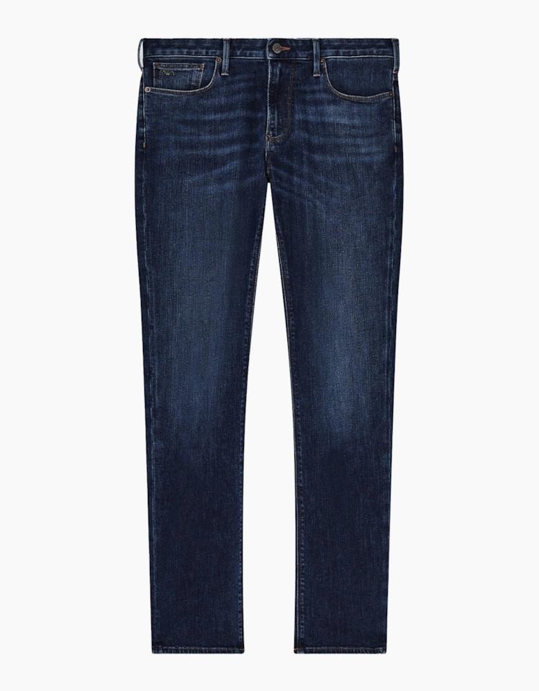 Washed 5 Pocket Jeans Navy
