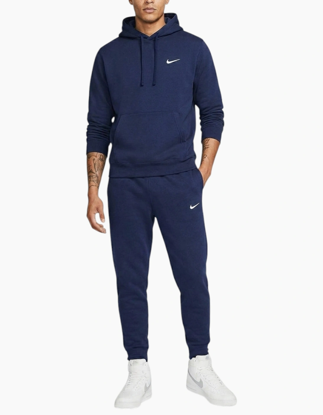 Nike Men's Navy Club Fleece Hoodie Joggers  36 S