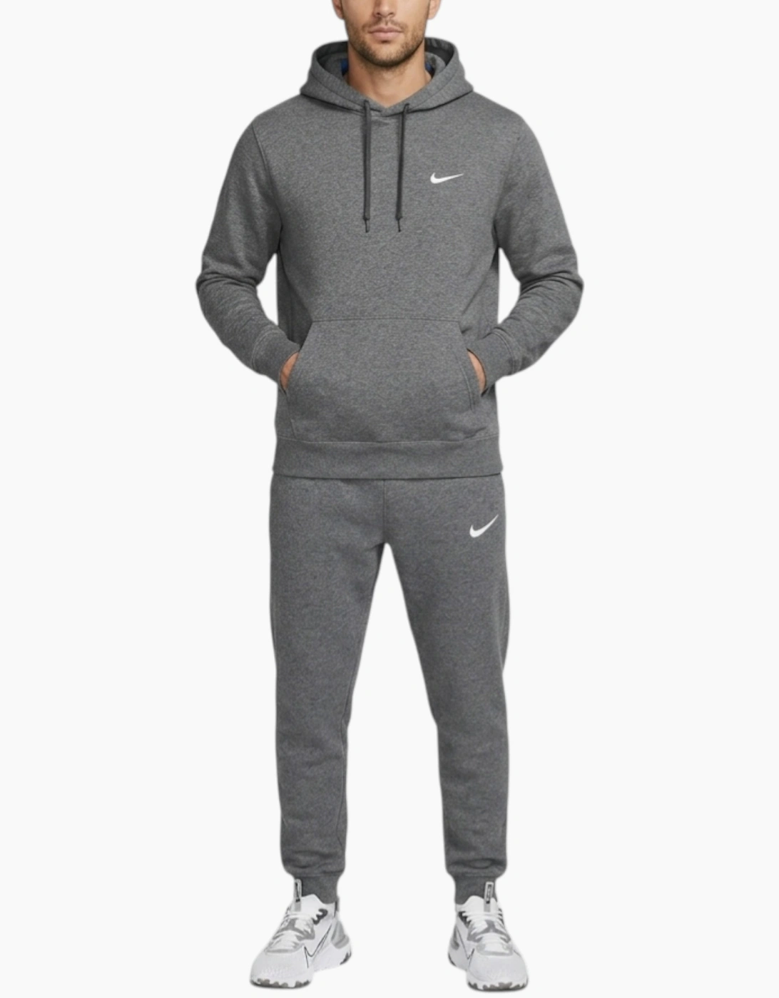 Nike Men's Grey Club Fleece Hoodie Joggers  36 S