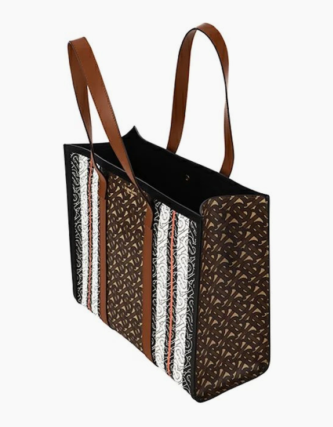 Monogram Stripe Book Tote Bag