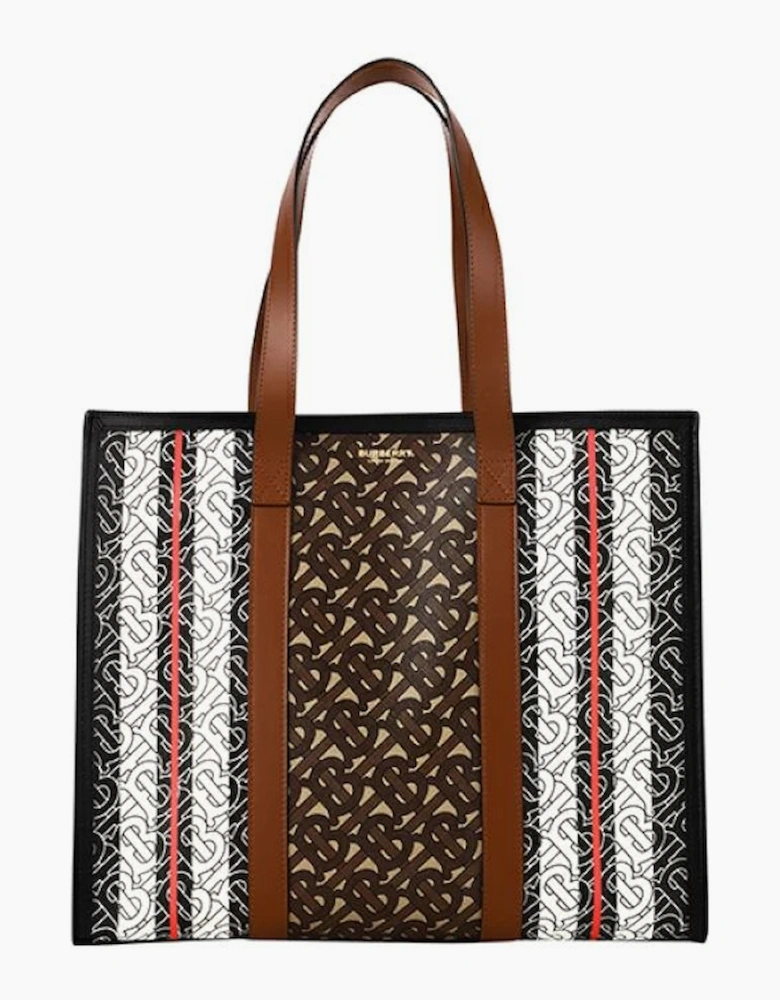 Monogram Stripe Book Tote Bag