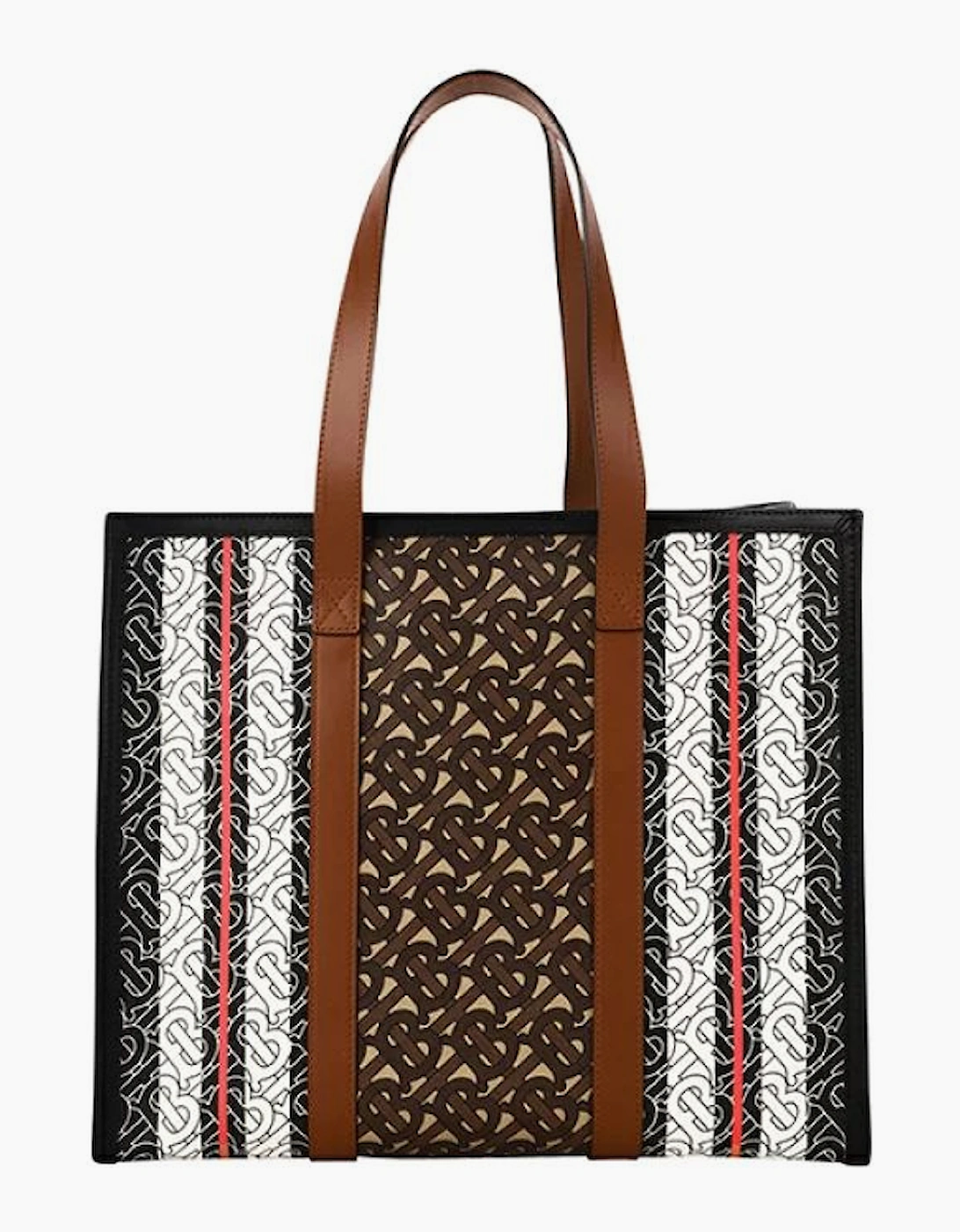 Monogram Stripe Book Tote Bag