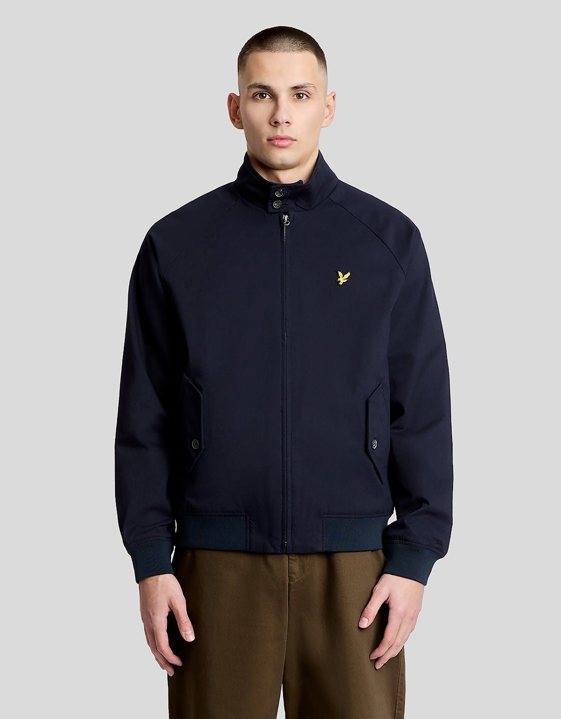 Lyle And Scott Men's Navy Cotton Harrington Jacket  Regular/34 Xs