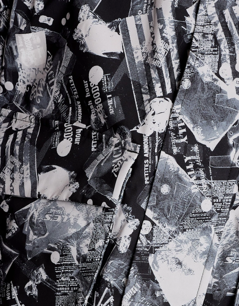 Industrial Print Hooded Anorak Jacket