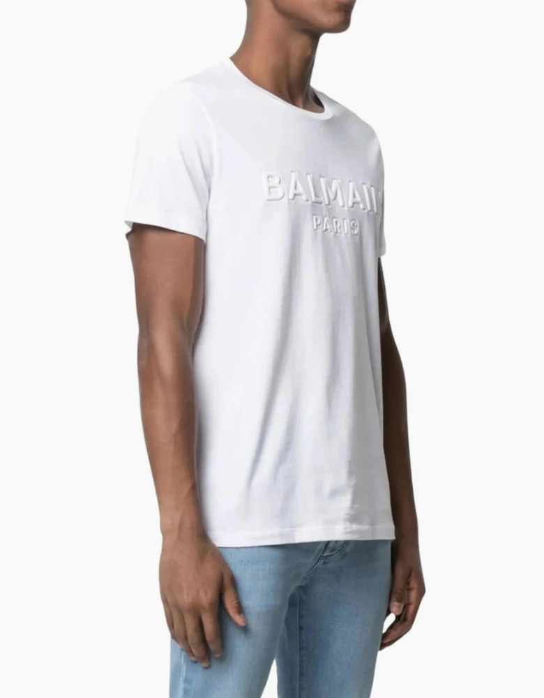 Paris Embossed Logo T-Shirt in White