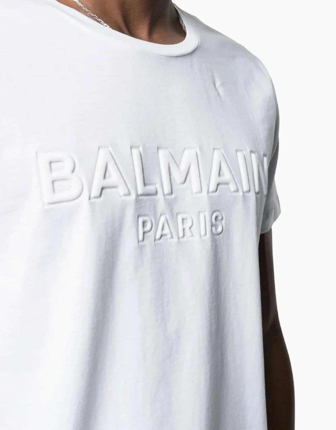 Paris Embossed Logo T-Shirt in White