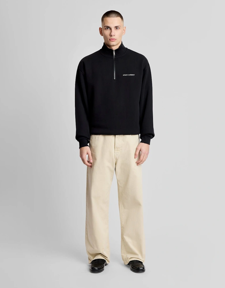 Heavyweight Script 1/4 Zip Sweatshirt