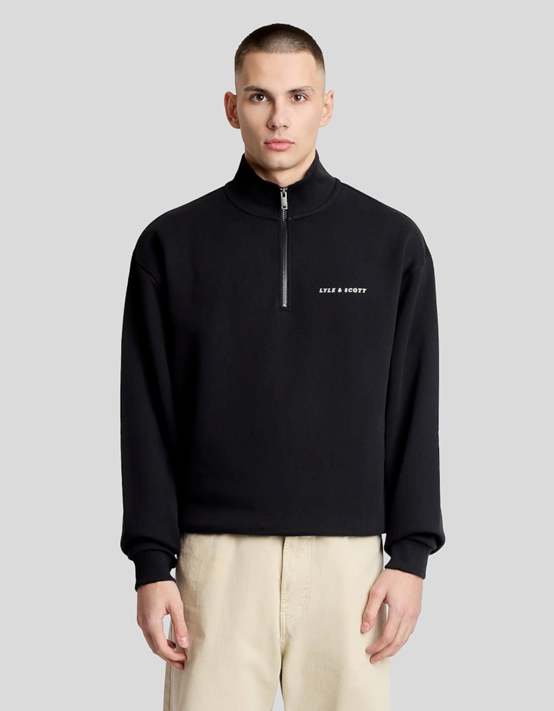 Heavyweight Script 1/4 Zip Sweatshirt