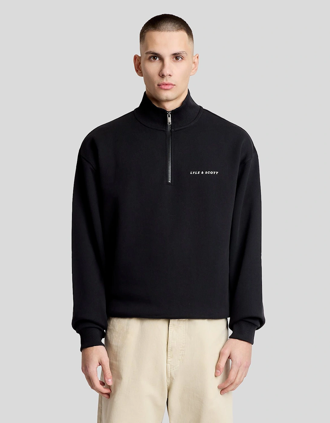 Heavyweight Script 1/4 Zip Sweatshirt, 7 of 6