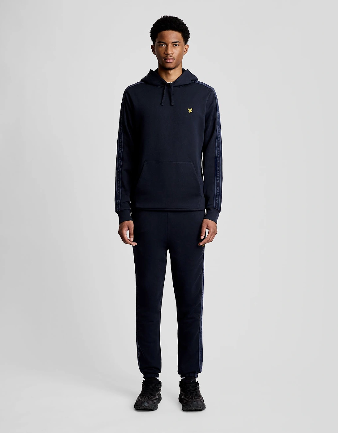 Sports Tape Cotton Blend Hoodie