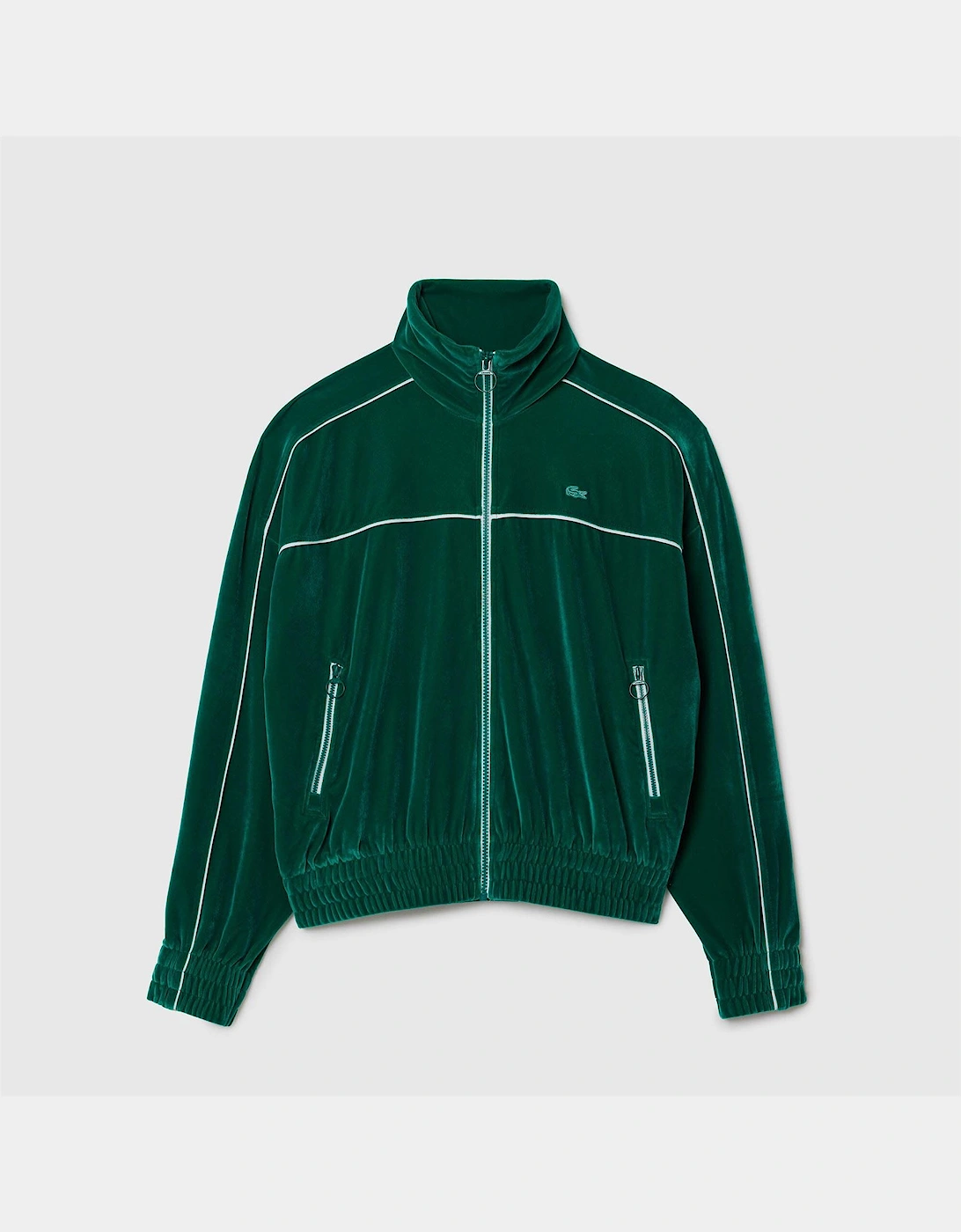 Oversized Zipped Velour Sweatshirt