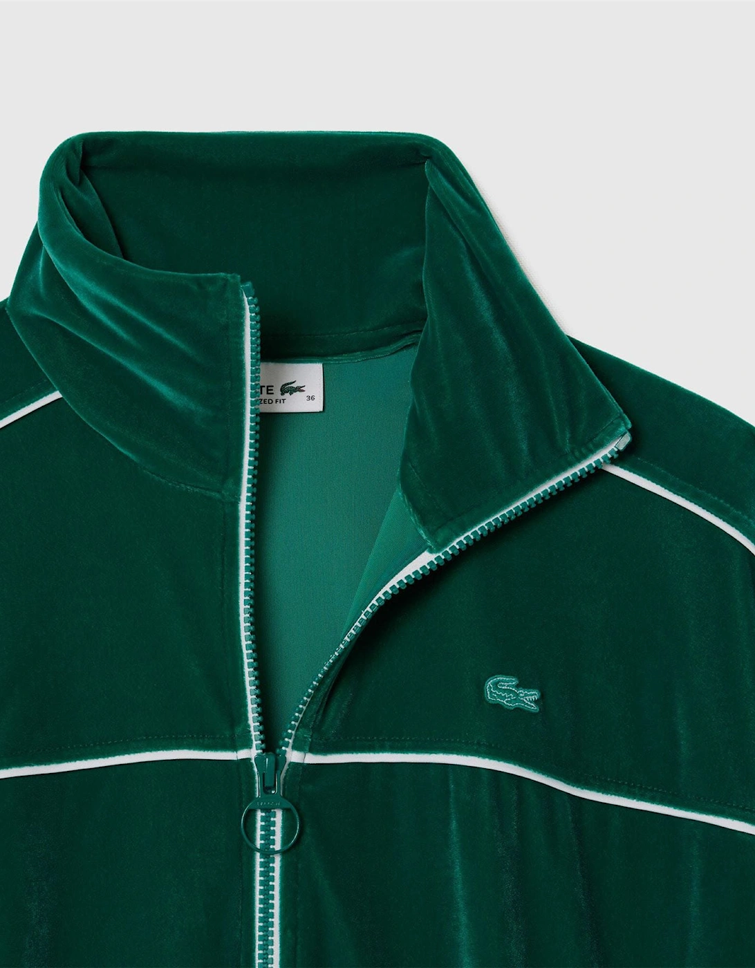 Oversized Zipped Velour Sweatshirt