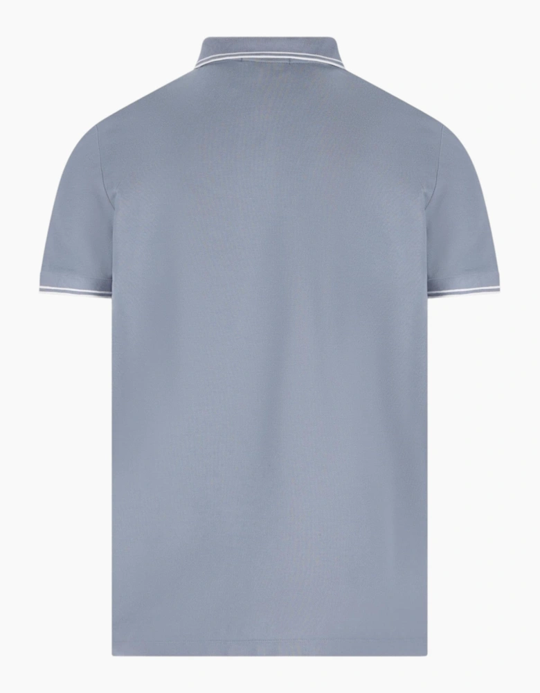 Pique Cotton Dark Blue Polo Shirt