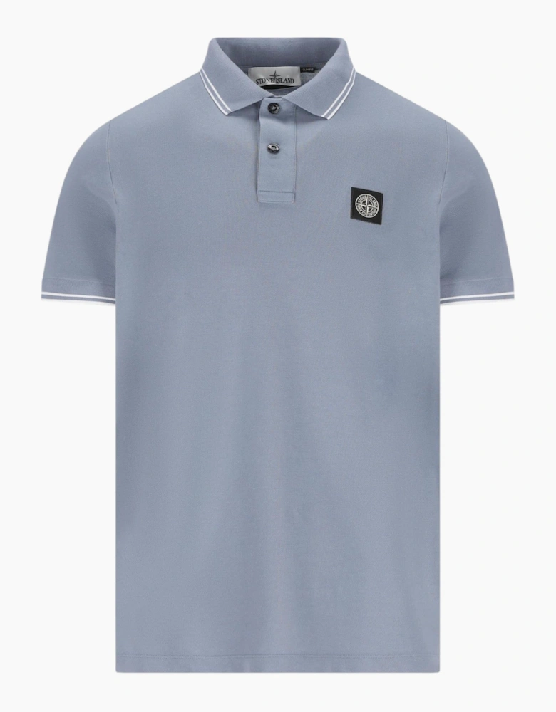 Pique Cotton Dark Blue Polo Shirt
