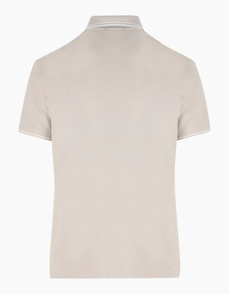 Pique Cotton Pearl Grey Polo Shirt