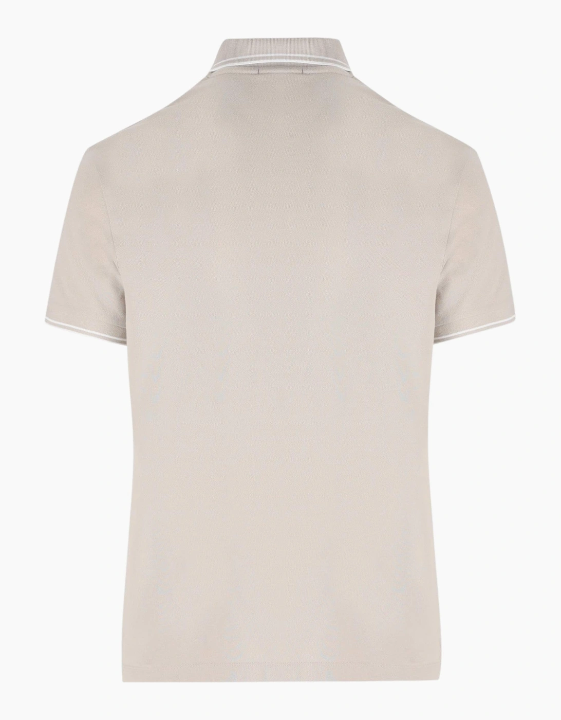 Pique Cotton Pearl Grey Polo Shirt