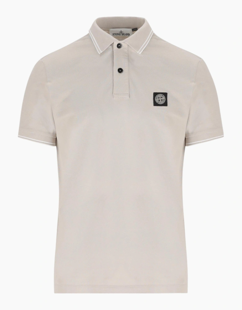 Pique Cotton Pearl Grey Polo Shirt
