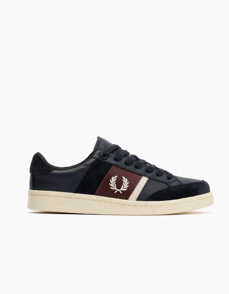 Fred Perry B725 Leather Suede Men's Navy/Ecru/Oxblood Trainers