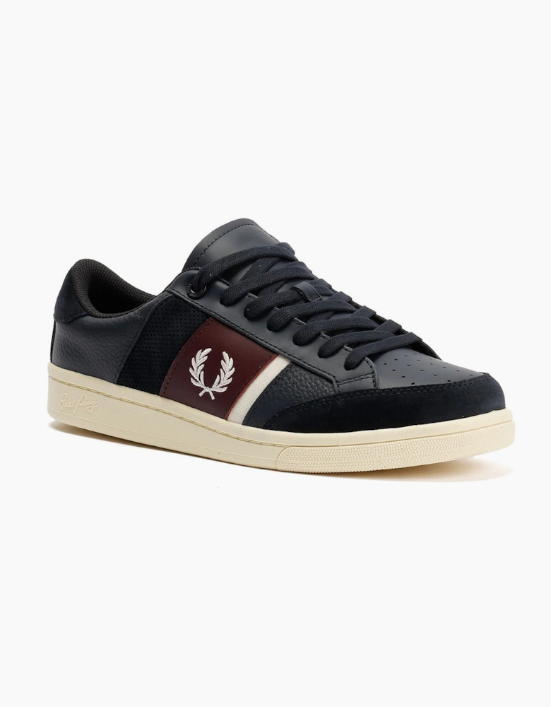 Fred Perry B725 Leather Suede Men's Navy/Ecru/Oxblood Trainers