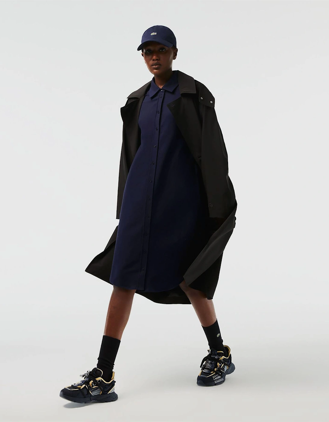 Adjustable Cotton Pique Polo Dress - Adjustable Cotton Piqué Polo Dress