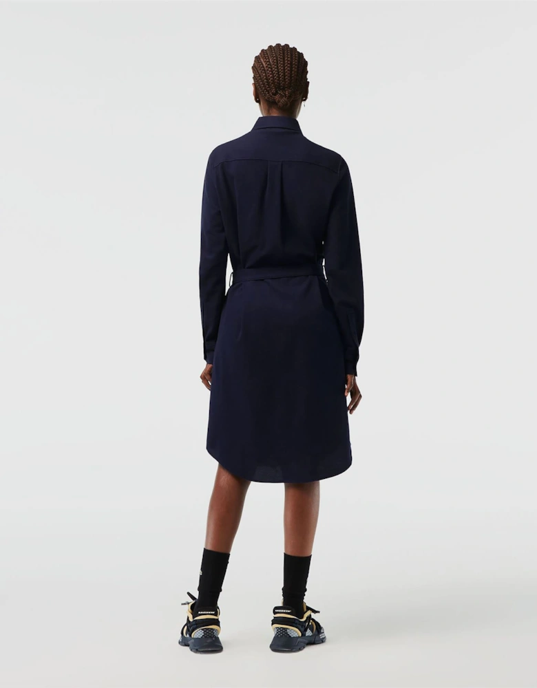 Adjustable Cotton Pique Polo Dress - Adjustable Cotton Piqué Polo Dress