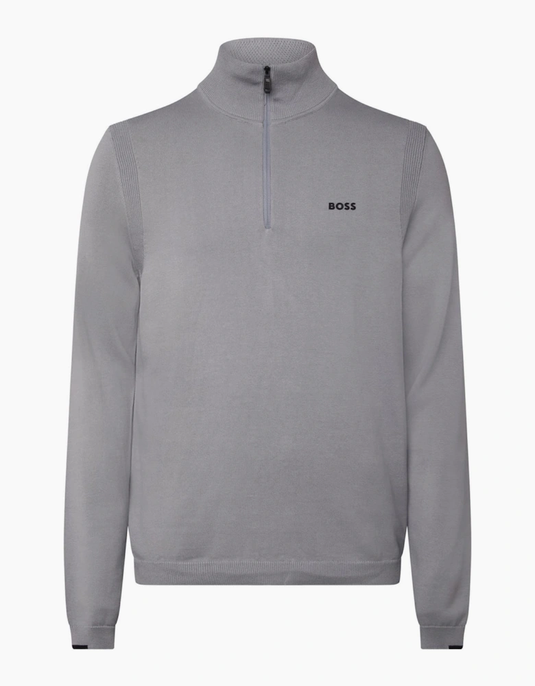 K Ever-X Zip Neck Cotton Sweater