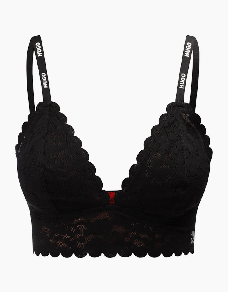 Triangle Bra in Leopard Pattern Lace