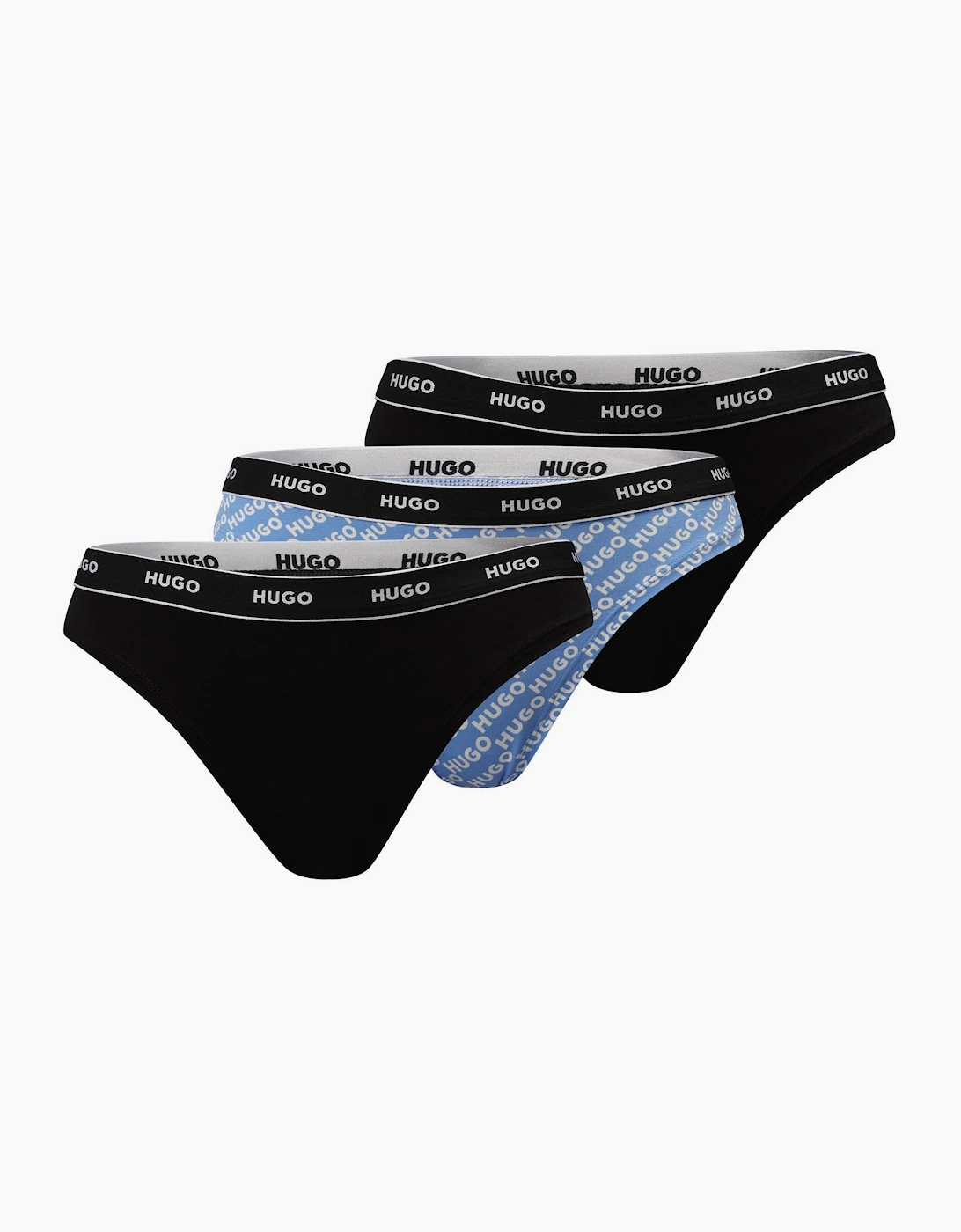 3 Pack of Logo Waistband Thongs, 2 of 1