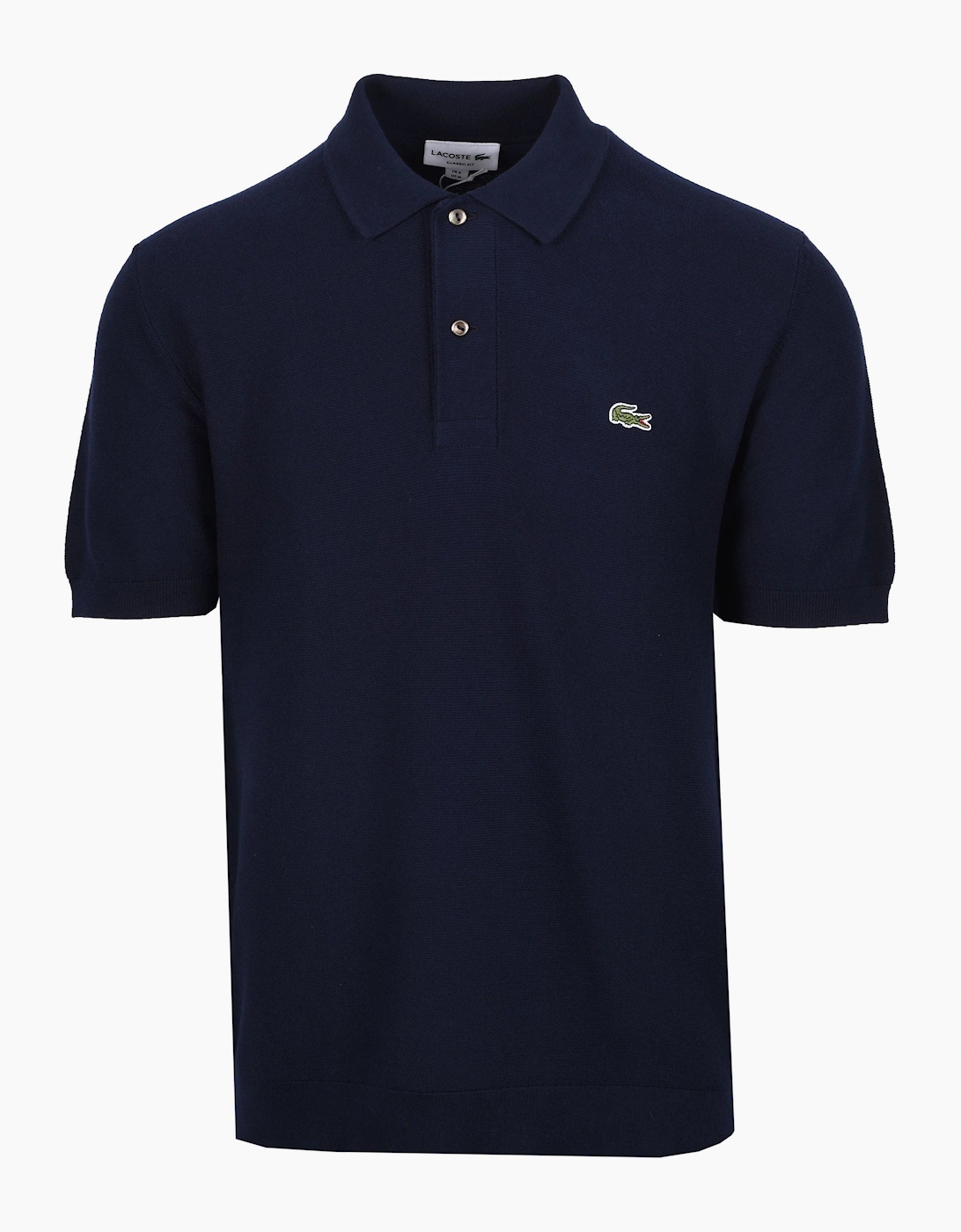 Lacoste Men's Navy Knitted Polo Shirt Blue  38 Size 4 M