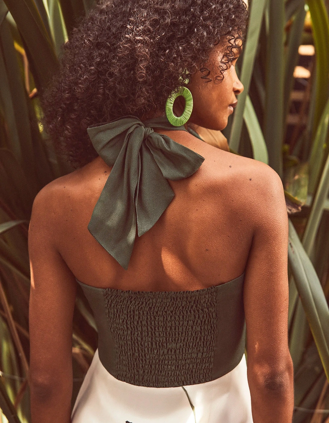 Placement Floral Halter Neck Dress