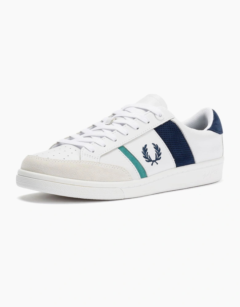 Fred Perry B725 Leather Suede Men's White/Navy/Mint Trainers
