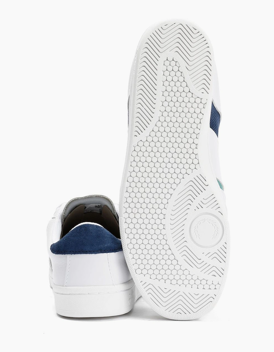 Fred Perry B725 Leather Suede Men's White/Navy/Mint Trainers