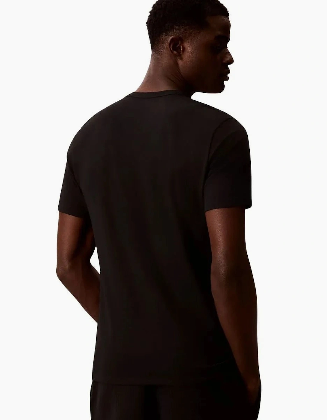 3-Pack Cotton Microfibre Stretch T-Shirts, Black/White/Blue