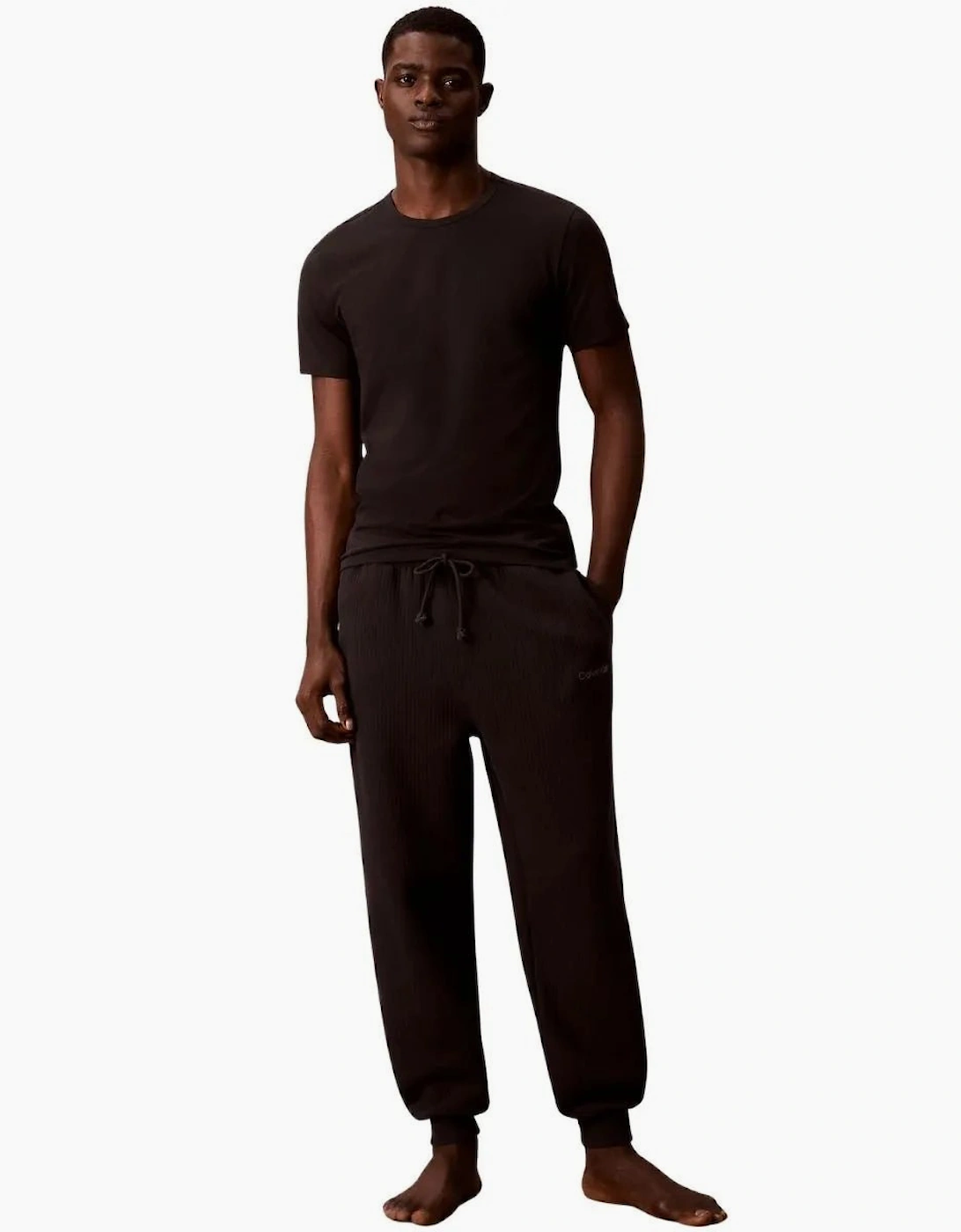 3-Pack Cotton Microfibre Stretch T-Shirts, Black/White/Blue