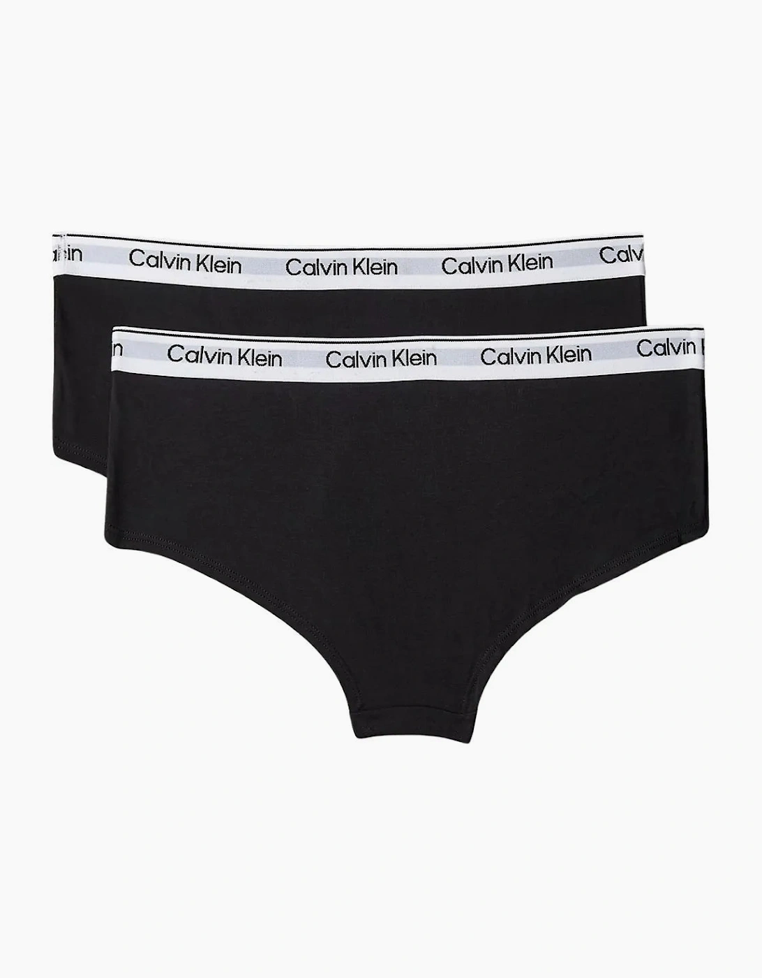 Girls 2-Pack Icon Cotton Stretch Boy Shorts, Black