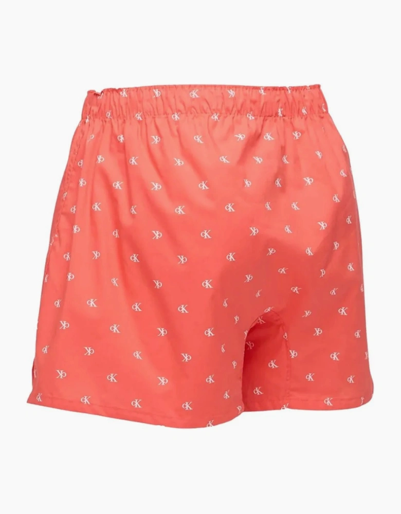 3-Pack Allover Logo Traditional-Fit Boxer Shorts, Black/Red/Blue