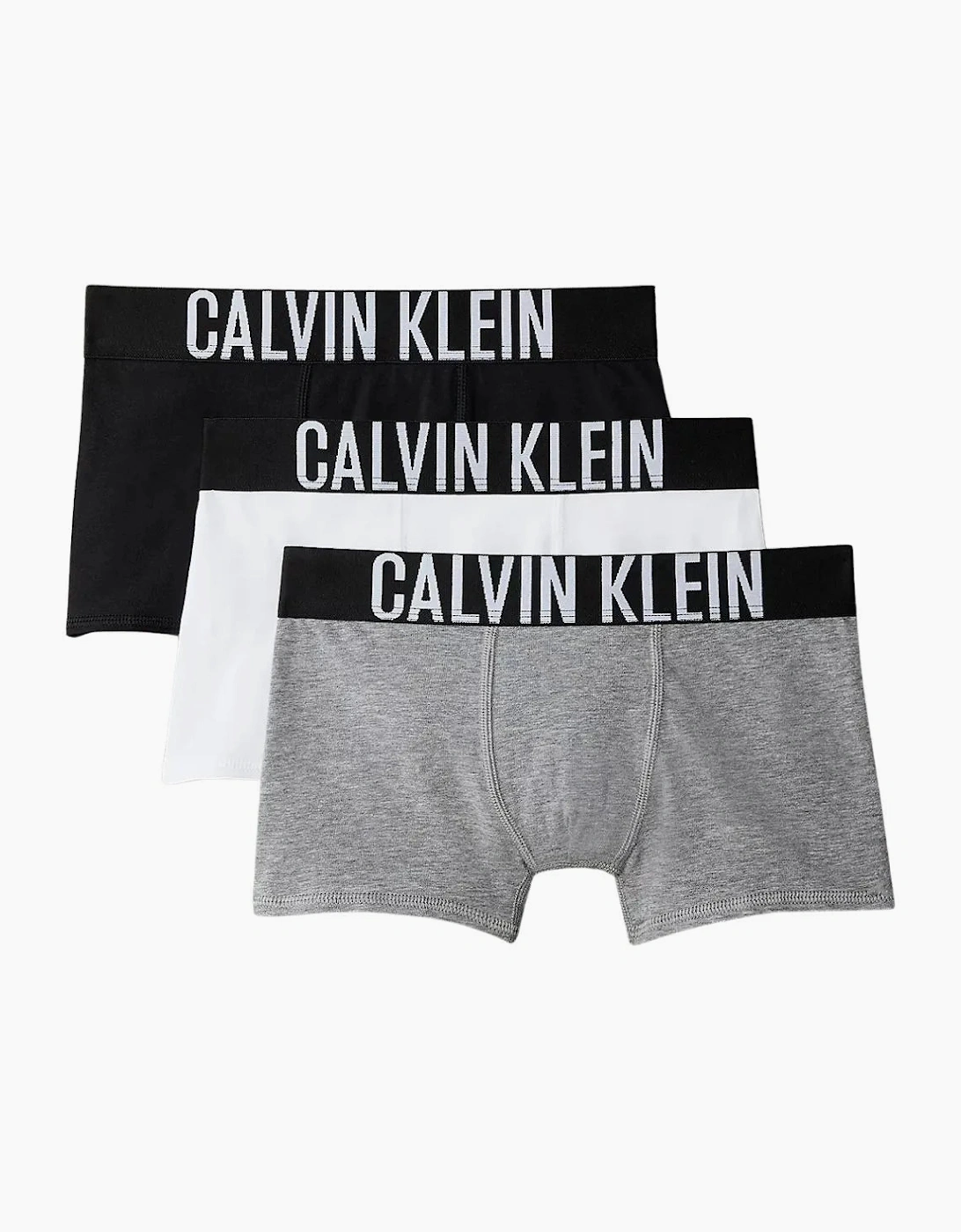 Boys 3-Pack Intense Power Boxer Trunks, Black/White/Grey, 4 of 3