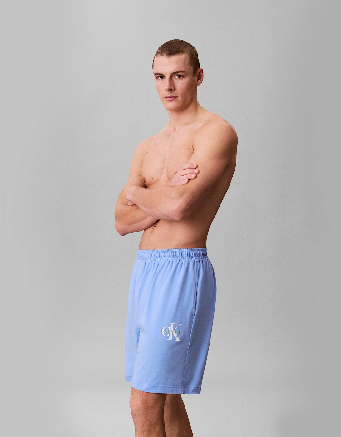 Calvin Klein LV00NM2973 Mens Shorts Blue Descent