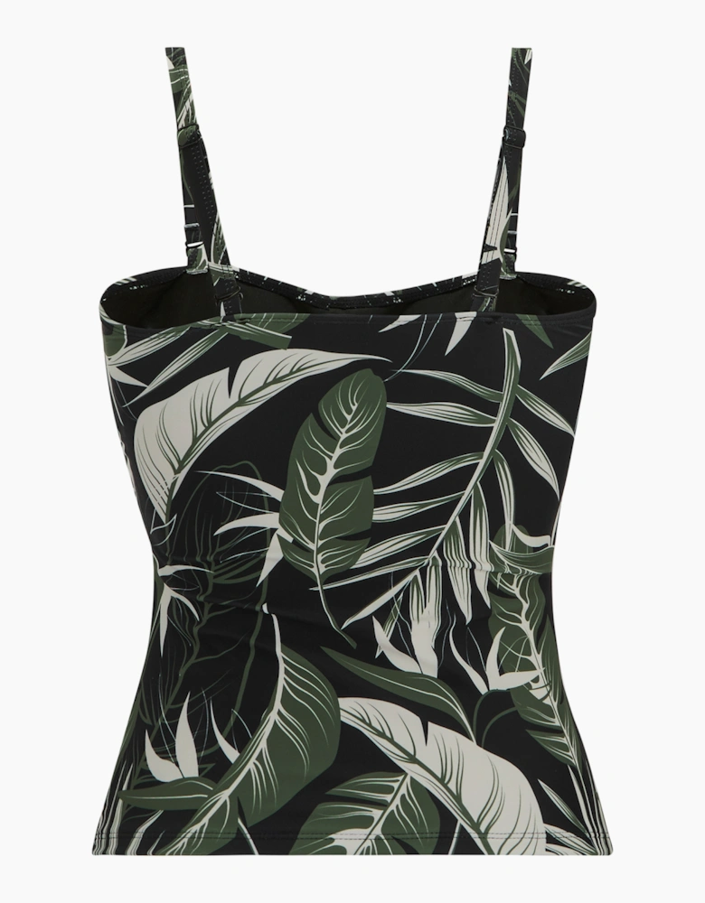 Womens/Ladies Aceana III Tropical Leaves Tankini Top