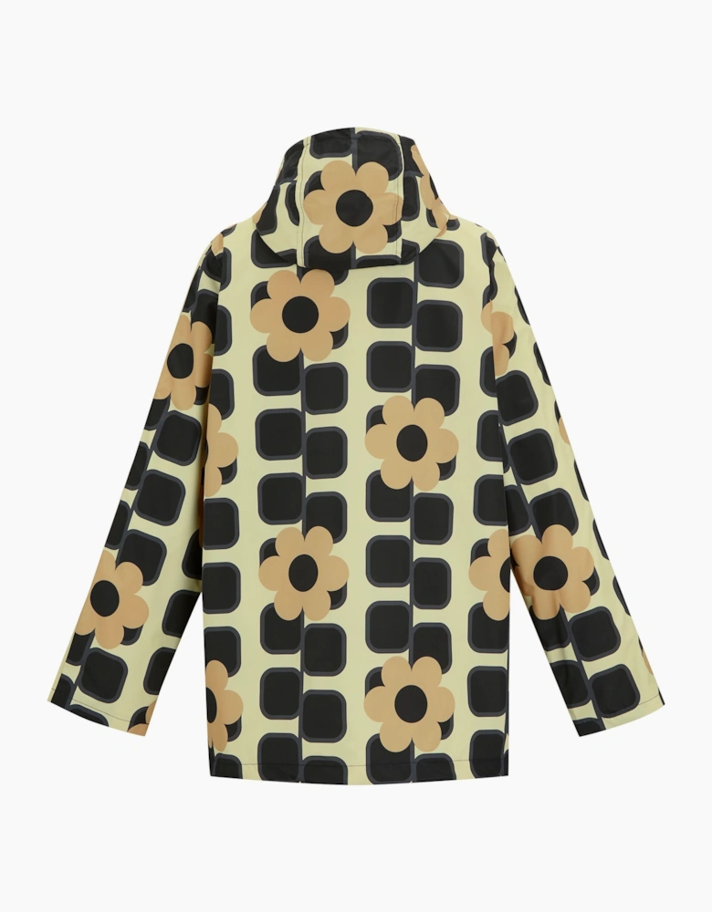 Womens/Ladies Orla Kiely Giant Square Flower Mid Length Waterproof Jacket
