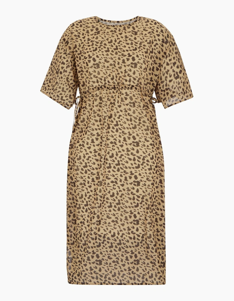 Womens/Ladies Avorno Abstract Leopard Print Kaftan