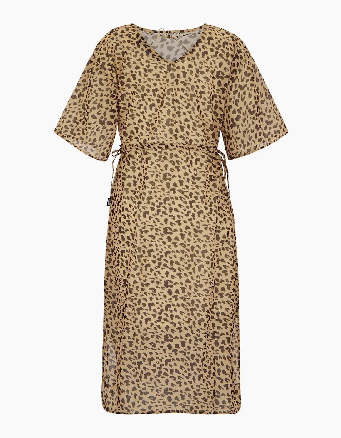 Womens/Ladies Avorno Abstract Leopard Print Kaftan